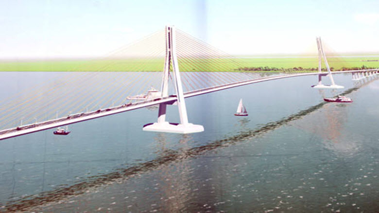 Đầu tư 5.800 tỷ đồng xây cầu Đại Ngãi nối Trà Vinh - Sóc Trăng