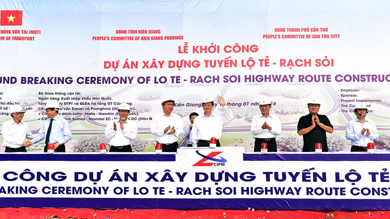 Thủ tướng Nguyễn Tấn Dũng phát lệnh khởi công dự án tuyến Lộ Tẻ-Rạch Sỏi