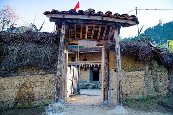 A village of earthen houses in Ha Giang