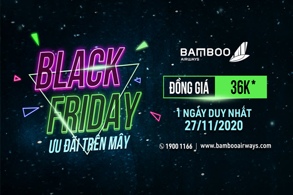 Bùng nổ ưu đãi Black Friday, Bamboo Airways tung hàng ngàn vé đồng giá 36.000 đồng