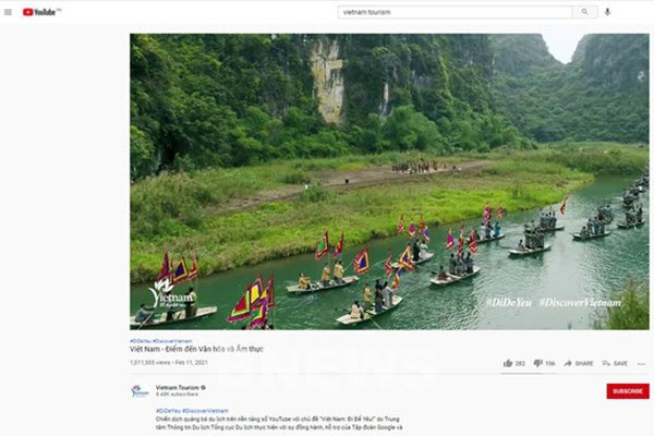 2 clip quảng bá du lịch Việt Nam trên YouTube vượt 1 triệu lượt xem