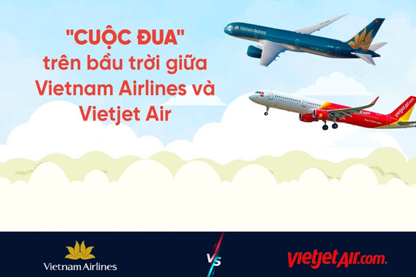 "Cuộc đua trên bầu trời" giữa Vietnam Airlines và Vietjet Air