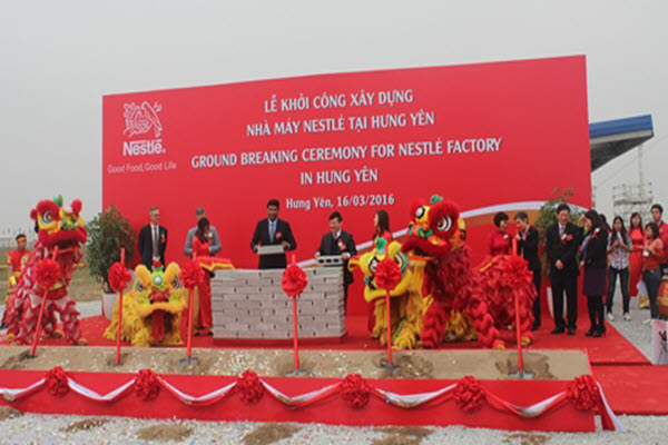  Nestle đầu tư 70 triệu USD xây nhà máy mới tại Hưng Yên