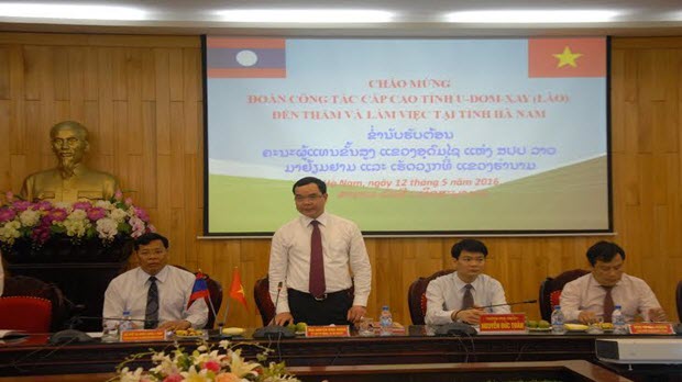  Lãnh đạo Hà Nam tiếp và làm việc với đoàn công tác cấp cao của tỉnh U - Dom - Xay (Lào)